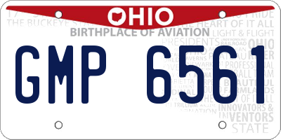 OH license plate GMP6561