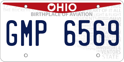 OH license plate GMP6569