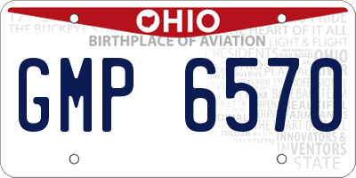 OH license plate GMP6570