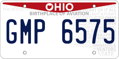 OH license plate GMP6575
