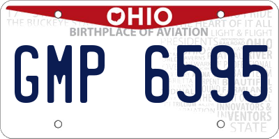 OH license plate GMP6595