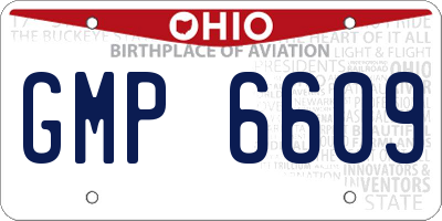 OH license plate GMP6609