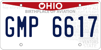 OH license plate GMP6617