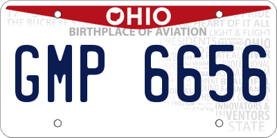 OH license plate GMP6656