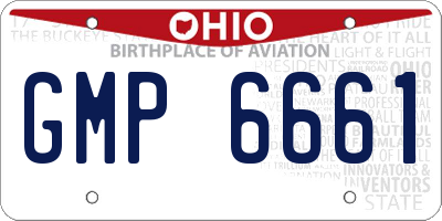 OH license plate GMP6661