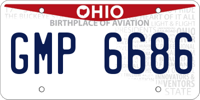 OH license plate GMP6686