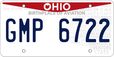 OH license plate GMP6722