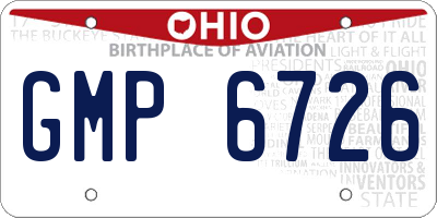 OH license plate GMP6726