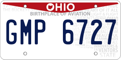 OH license plate GMP6727