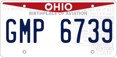 OH license plate GMP6739