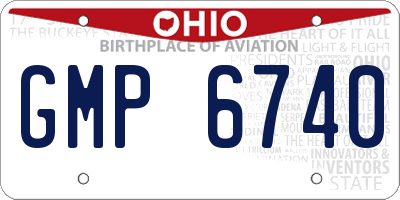 OH license plate GMP6740
