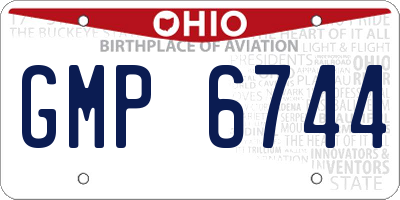 OH license plate GMP6744