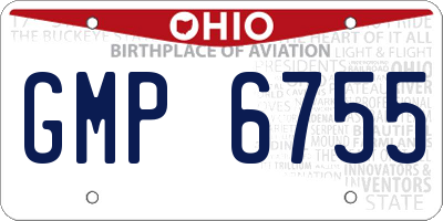 OH license plate GMP6755