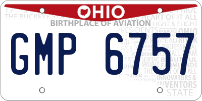 OH license plate GMP6757