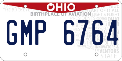 OH license plate GMP6764