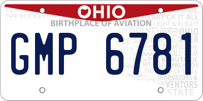 OH license plate GMP6781