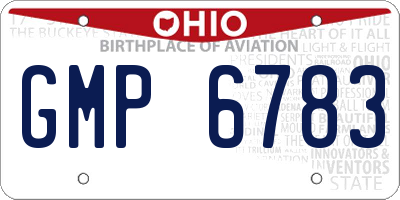 OH license plate GMP6783