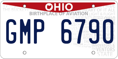 OH license plate GMP6790