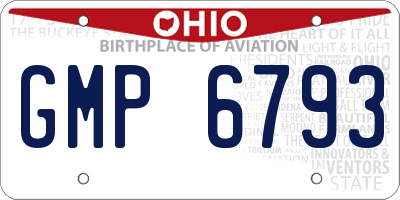 OH license plate GMP6793