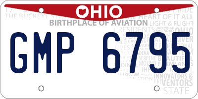 OH license plate GMP6795