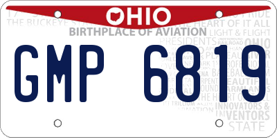 OH license plate GMP6819