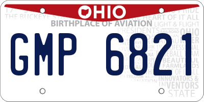 OH license plate GMP6821