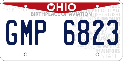 OH license plate GMP6823