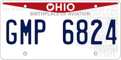 OH license plate GMP6824