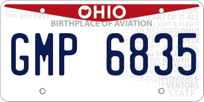 OH license plate GMP6835