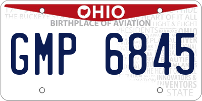 OH license plate GMP6845