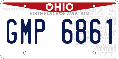 OH license plate GMP6861