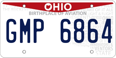 OH license plate GMP6864