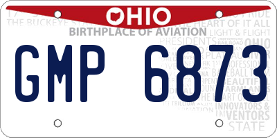 OH license plate GMP6873