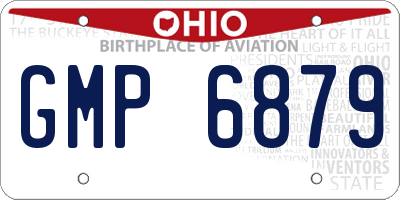 OH license plate GMP6879