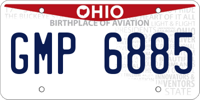 OH license plate GMP6885
