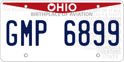 OH license plate GMP6899