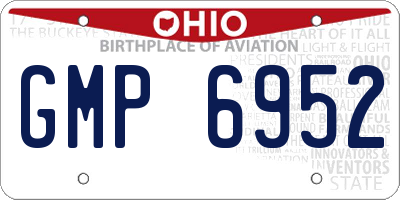 OH license plate GMP6952
