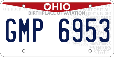OH license plate GMP6953