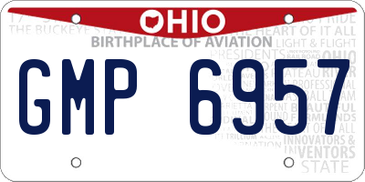 OH license plate GMP6957