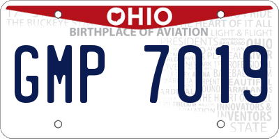 OH license plate GMP7019