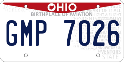 OH license plate GMP7026