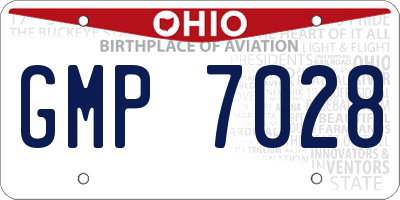 OH license plate GMP7028