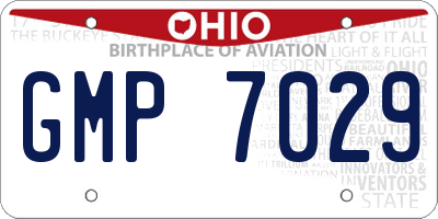 OH license plate GMP7029
