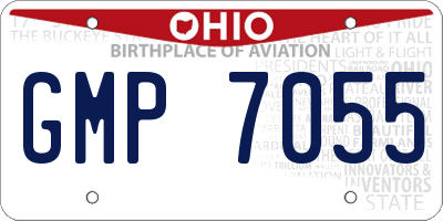 OH license plate GMP7055