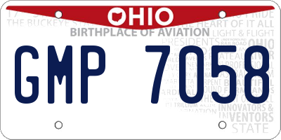 OH license plate GMP7058