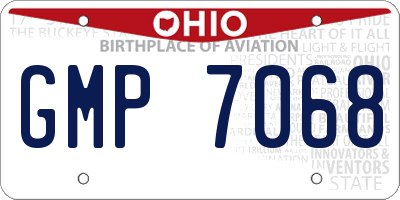 OH license plate GMP7068