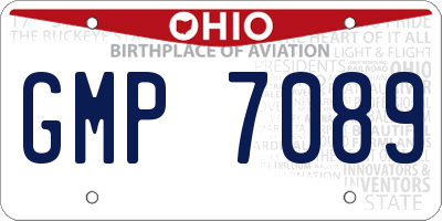 OH license plate GMP7089