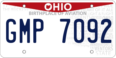 OH license plate GMP7092