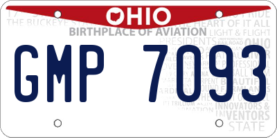 OH license plate GMP7093