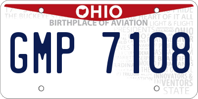 OH license plate GMP7108